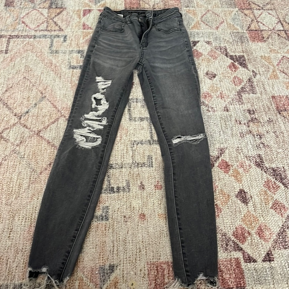 Grey ripped jeans from American eagle